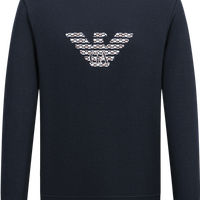 EMPORIO ARMANI 2025秋冬款 阿玛尼男式时尚潮流鹰标logo圆领卫衣
