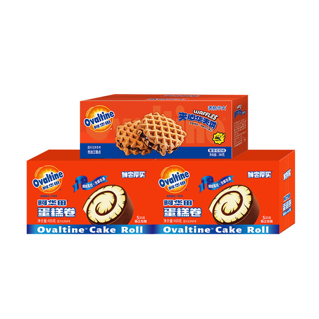 阿华田 糕点蛋糕卷共3箱