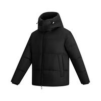 EMPORIO ARMANI 秋冬款 阿玛尼男式满印logo通勤保暖休闲连帽羽绒服