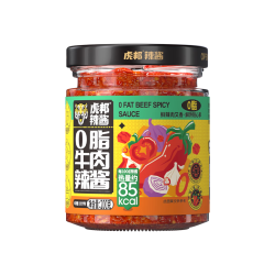虎邦 辣椒酱 0脂牛肉辣酱200g 低脂健身拌面牛肉酱沙拉调味料下饭酱