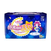 SPACE7 七度空间 少女系列 特薄棉棉超长夜用卫生巾 33.8cm*15片