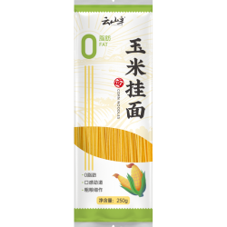 云山半 0脂肪玉米面条挂面250g杂粮粗粮挂面主食代餐面黄面条细面条 0脂肪纯玉米挂面250g