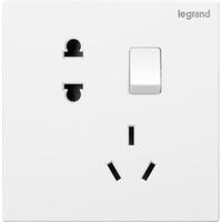 legrand 罗格朗 仕典系列 K8/15/10USL 双控五孔带开关插座 玉兰白