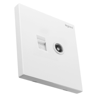 legrand 罗格朗 仕典系列 K8/C01/TV 超五类网络+电视插座 玉兰白