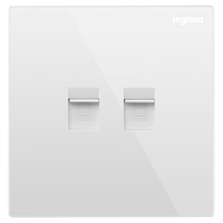 legrand 罗格朗 仕典系列 K8/C01/2 双电脑插座 玉兰白