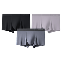 七匹狼男士内裤男抑菌薄冰丝莫代尔可选平角裤中腰抗菌短裤透气大码裤头 83301混4【抑菌】80S莫代尔3条 (185/100/3XL)160-180斤