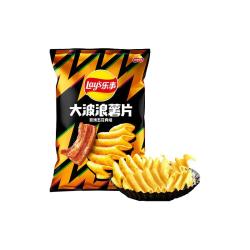 乐事 大波浪 马铃薯片 碳烤五花肉味 70g