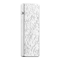 ZORRO佐罗煤油打火机防风拉丝唐草超薄窄机复古怀旧 古银拉丝唐草-标准版