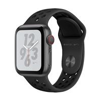Apple 苹果 Watch系列 Watch Series 4 Nike GPS+蜂窝款 智能手表 40mm 深空灰 黑色硅胶表带 16GB（ECG、GPS、北斗、扬声器、温度计）