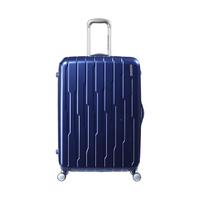 AMERICAN TOURISTER 美旅 ROCKFORD系列纯色坑条TSA密码锁万向轮拉链拉杆箱BG9 深蓝25英寸