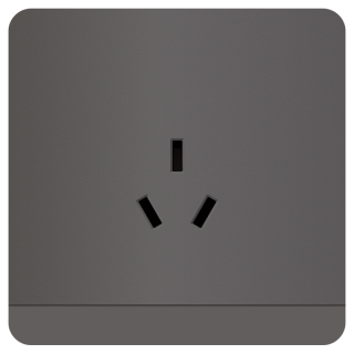 Schneider Electric 施耐德电气 AvatarOn绎尚系列 E83426_16CS_SL_C1 16A三孔插座 荧光灰色
