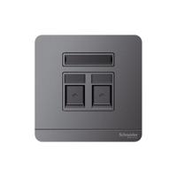 Schneider Electric 施耐德电气 AvatarOn绎尚系列 电话电脑插座 荧光灰色