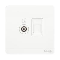 Schneider Electric 施耐德电气 AvatarOn绎尚系列 E8332TVRJS5_WE_C1 电视+超五类电脑插座 镜瓷白