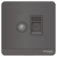 Schneider Electric 施耐德电气 AvatarOn绎尚系列 电视电脑插座 荧光灰色