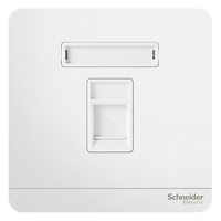 Schneider Electric 施耐德电气 AvatarOn绎尚系列 E8331RJS4_WE 电话插座 镜瓷白