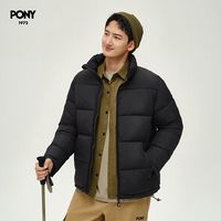PONY 男子秋冬季简约立领保暖抗寒防风户外运动棉服244M2NC01