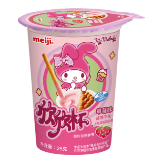 meiji 明治 欣欣杯 酱饼干条 草莓味 25g*3杯