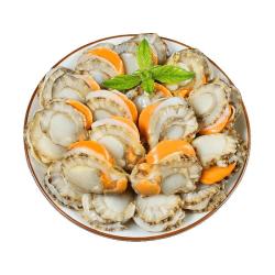 富海锦 冷冻带黄扇贝肉 净重1kg  粉丝扇贝食材  火锅烧烤食材 国产海鲜