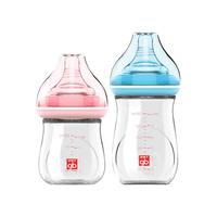 gb 好孩子 拥抱系列 B80392 玻璃奶瓶 120ml 粉红 0岁+
