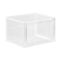 禧天龙透明鞋盒抽屉收纳盒神奇收纳柜简易手办鞋柜储物盒 横向6个装 【全透明款】横向 6个装