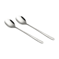 onlycook316L不锈钢勺子汤勺汤匙 家用加厚圆底餐勺饭勺调羹 餐具 两只装 316L不锈钢长柄勺子-两只装