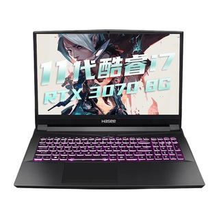 Hasee 神舟 战神TX9-CA7DP 16.1英寸 游戏本 黑色(酷睿i7-11700、RTX 3070 8G、16GB、512GB SSD、1080P、IPS、144Hz）