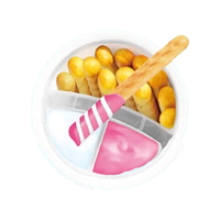 小猪佩奇高钙双色蘸酱杯代早餐儿童小饼干 巧克力+白巧克 50g*6杯/盒 蘸酱杯饼干黑白巧克力50g*6杯/盒