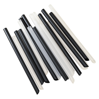 巴比客独立装珍珠奶茶喝粥一次性粗吸管11mm*19cm*100(透明)椰果肉尖头 直管粗吸管长19cm透明100只