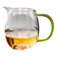 禾器·炫彩茶具澄然茶海黑金高硼硅公道杯玻璃茶道配件纯手工耐热加厚泡茶杯 棠韵.澄然茶海(白珠.凤颜青玉花)