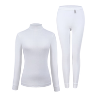 YOUR SUN 宜而爽 半高领全棉保暖基础内衣女式秋衣秋裤纯棉大码保暖内衣套装 保暖套装 CW10白 XL/170