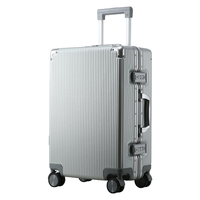 BOPAI 博牌 拉杆箱铝框TSA密码锁行李箱男 20吋银色833-0265209