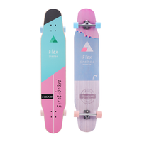 海德 滑板专业长板平花全能舞板男女生公路刷街代步H20LS12飞扬粉