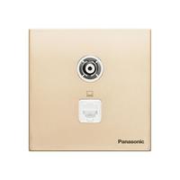 Panasonic 松下 悦宸系列 WMWM417MYZ 电脑+电视插座 香槟金色