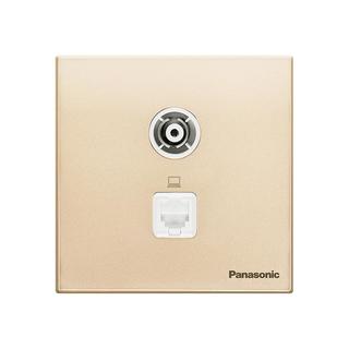 Panasonic 松下 悦宸系列 WMWM417MYZ 电脑+电视插座 香槟金色