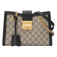 GUCCI 古驰 Padlock系列 女士GG肩背包 498156 KHNKG 9769 黑色 小号