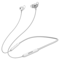 EDIFIER 漫步者 W200BT Plus 入耳式颈挂式动圈降噪蓝牙耳机 银色