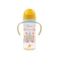 Pigeon 贝亲 经典自然实感系列 AA126 PPSU双手柄彩绘奶瓶 240ml 黄色 M 3月+
