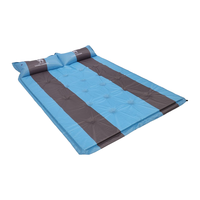 CAMEL 骆驼 带枕双人隔潮自动充气垫 A8W0O5002 蔚蓝拼灰