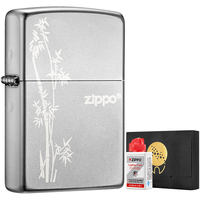 ZIPPO 打火机之宝防风煤油 锻纱镀铬-步步高升 520 含油套装