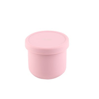 保鲜盒 硅胶碗 微波炉加热 粉色小号