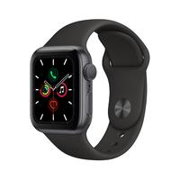Apple 苹果 Watch Series 5 GPS款 智能手表 40mm 深空灰色铝金属表壳 黑色运动型表带 (GPS)