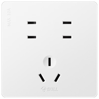 BULL 公牛 G12Z323 四孔+三孔插座 象牙白