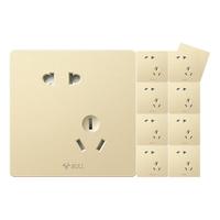 BULL 公牛 G12Z223A 斜五孔插座 香槟金色 十只装