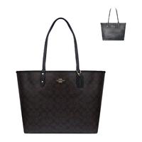 COACH 蔻驰 女士PVC单肩托特包 F36658 IMAA8 棕黑 大号