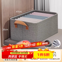 纳份爱 收纳箱 26升(典雅灰) 3个装 双层加厚 超大容量