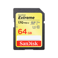 闪迪 Sandisk Extreme 至尊极速系列 SD存储卡 64GB(UHS-I、V30、U3)