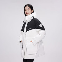 波司登(BOSIDENG)【清仓】90绒羽绒服女短款时尚百搭连帽休闲保暖冬季厚外套 云朵白8211 XS 155/80A