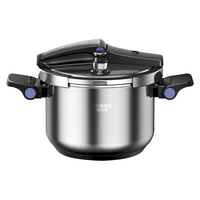 KÖBACH 康巴赫 KBH） 德式高压锅304不锈钢压力锅多重防爆折叠可立锅盖家用电磁炉可用 24cm直径