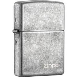 ZIPPO 打火机 仿古银-商标 镭射 121FBZL-A-000018