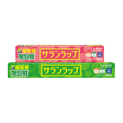 旭包鲜 保鲜膜食品级 一次性PVDC保鲜膜家用锁鲜耐高温（30cm+22cm）*20m